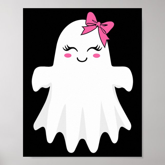 Póster Fantasma Cuidada Con Vestido De Halloween De Bow B (Frente)