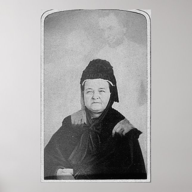 Póster Fantasma de Abraham Lincoln con Mary Lincoln 1869 (Frente)