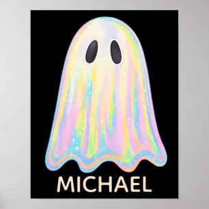 Póster Fantasma de arcoiris cúbico Pastel   Estético espe