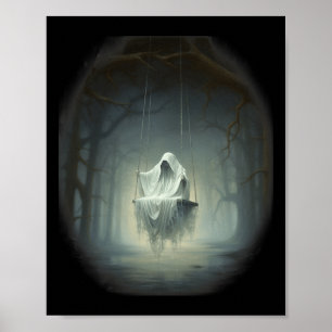 Póster Fantasma de ciénaga vintage en la floración en Hal