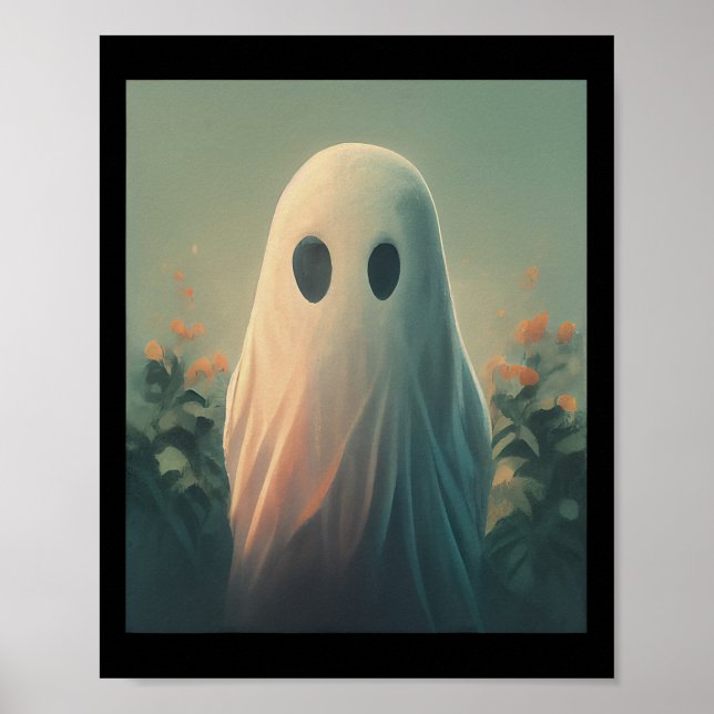 Póster Fantasma De Disfraces De Halloween En El Bosque Gó (Frente)