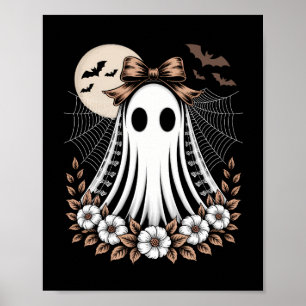Póster Fantasma de encaje vintage de Halloween