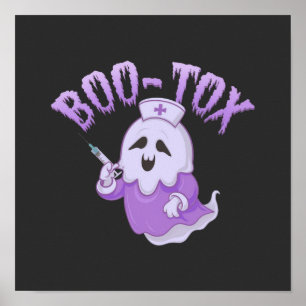 Póster Fantasma de Enfermera Adorable con Inyección de Bo