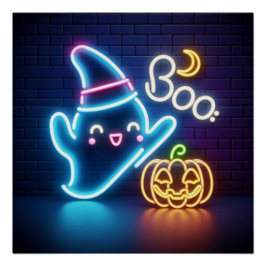 Póster Fantasma de Halloween de BOO Lazy