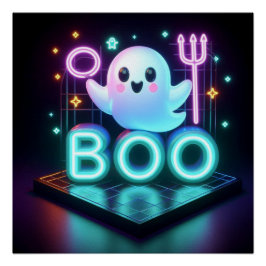 Póster Fantasma de Halloween dulce BOO