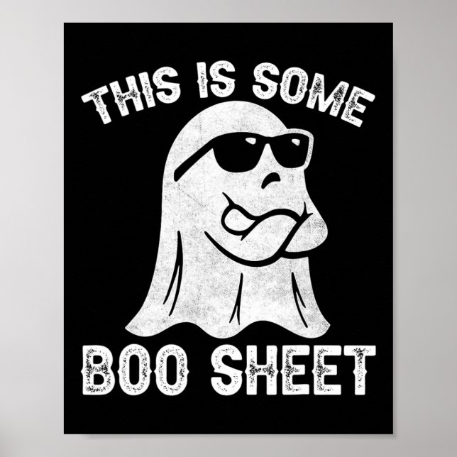 Póster Fantasma De Halloween Retro Boo Esto Es Una Hoja D (Frente)