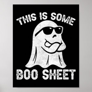 Póster Fantasma De Halloween Retro Boo Esto Es Una Hoja D