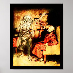 Póster Fantasma de Jacob Marley Scrooge Bah Humbug Navida