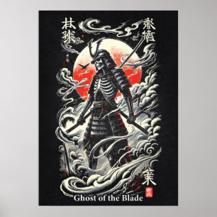 Póster Fantasma de la Espada, Samurái Zombie, Anime Japon