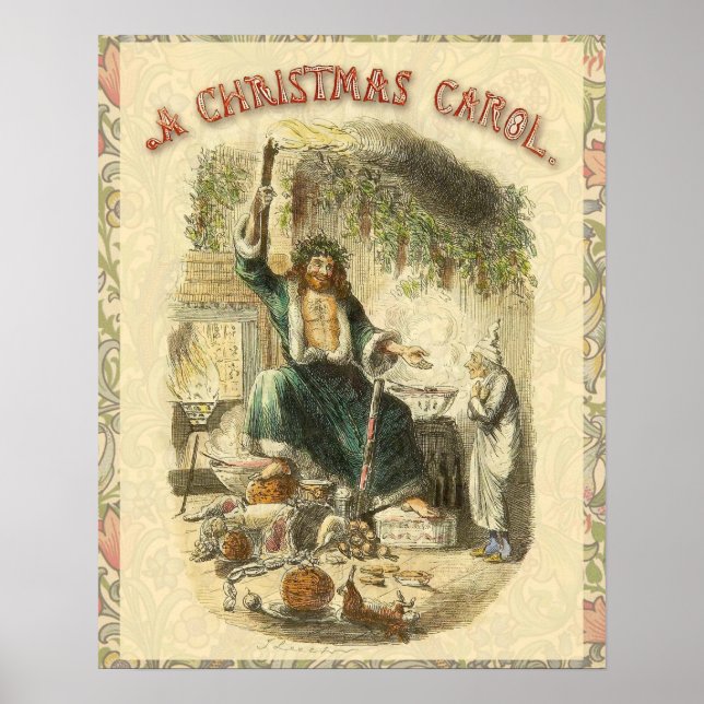 Póster Fantasma de la Navidad Presente Scrooge (Frente)