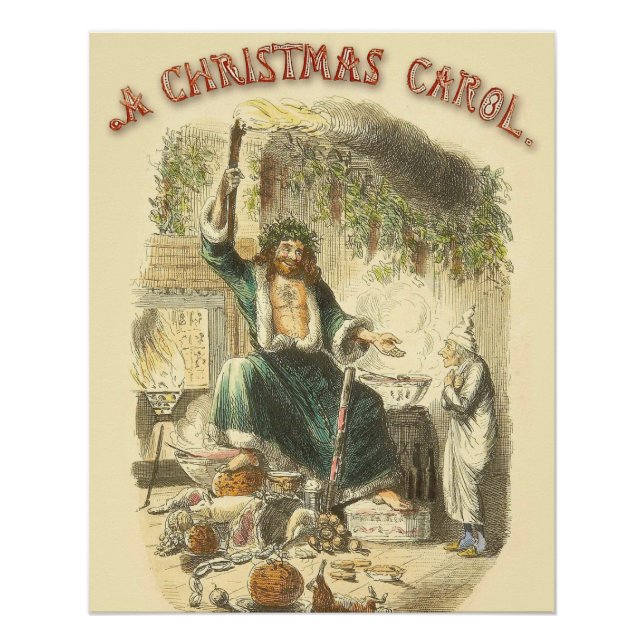 Póster Fantasma de la Navidad Presente Scrooge (Anverso)