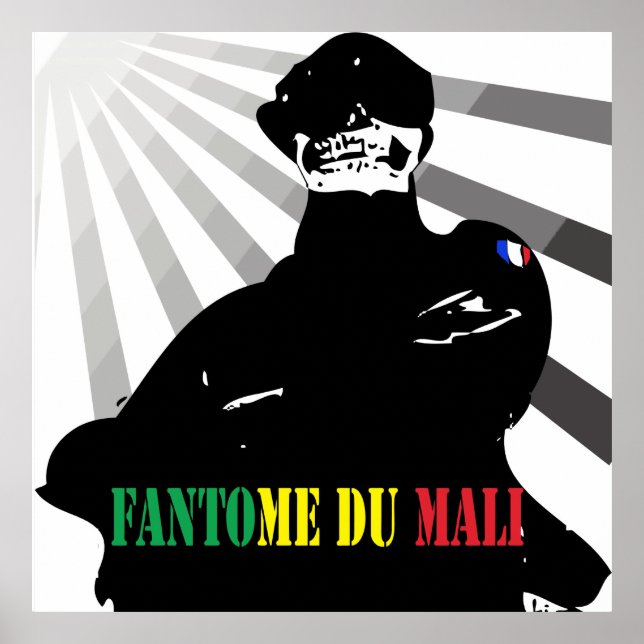 Póster Fantasma de Mali - soldado francés en Mali (Frente)