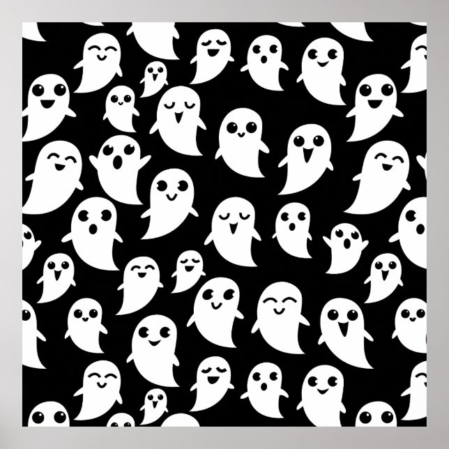 Póster Fantasma de Personalizado de Halloween (Frente)