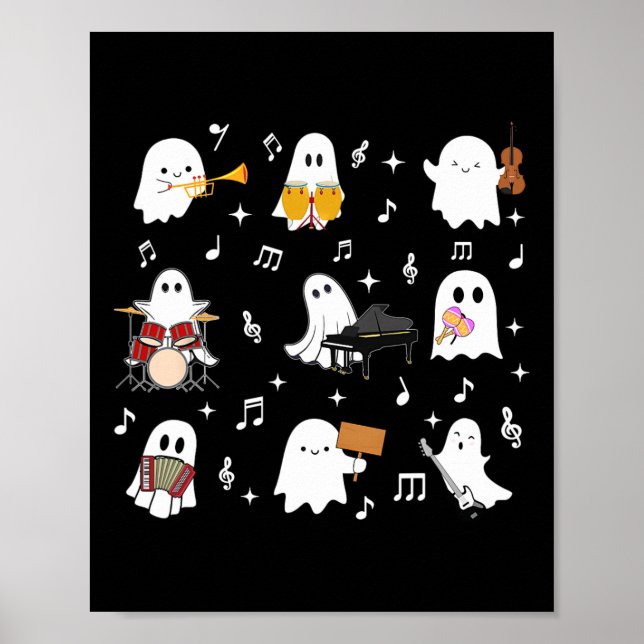 Póster Fantasma de teatro musical de Halloween (Frente)