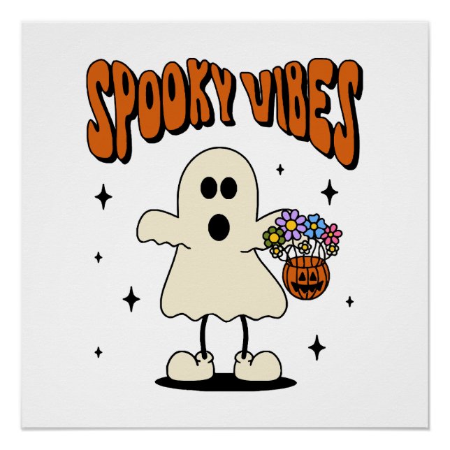 Póster fantasma de vibraciones espeluznantes (Anverso)