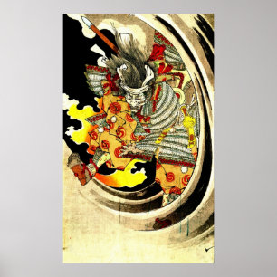 Póster Fantasma del guerrero Tomomori 1880