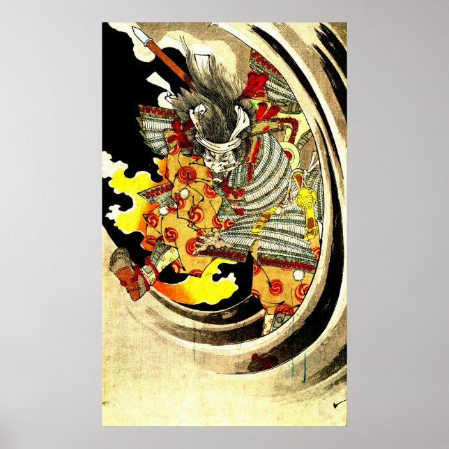 Póster Fantasma del guerrero Tomomori 1880 (Frente)