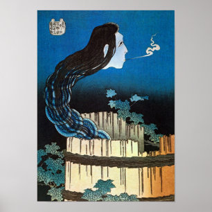 Póster Fantasma del plato, Hokusai