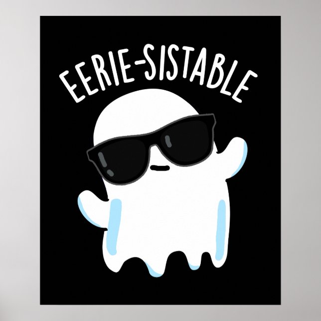 Póster Fantasma divertida de Eerie Pun Dark BG (Frente)