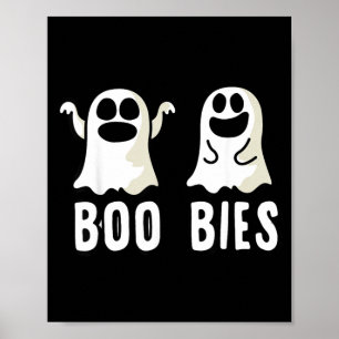 Póster Fantasma divertido de Halloween Boo-bies