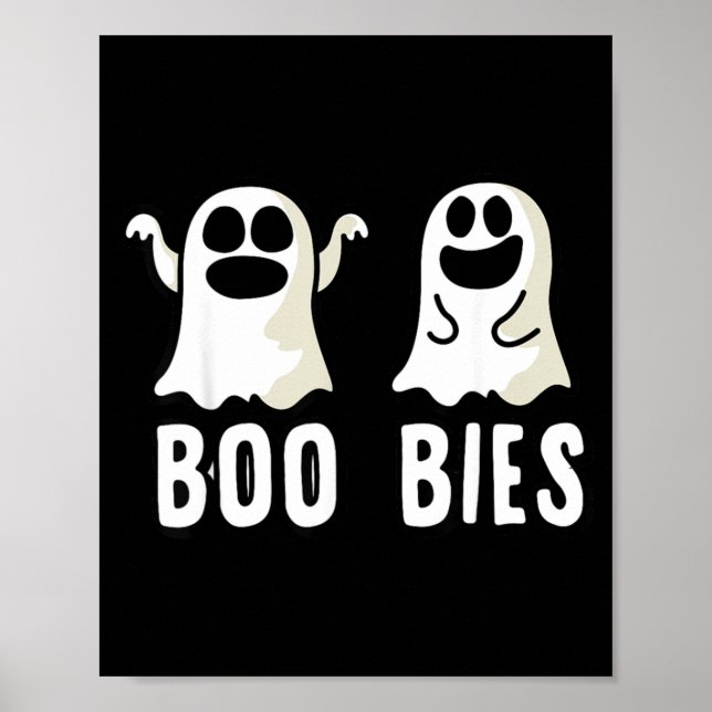 Póster Fantasma divertido de Halloween Boo-bies (Frente)