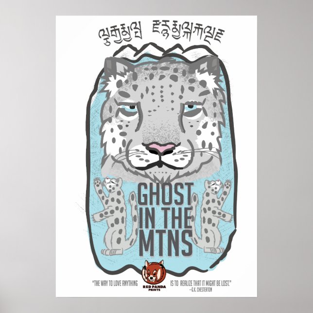 Póster Fantasma En El Poster De Las Montañas (Frente)