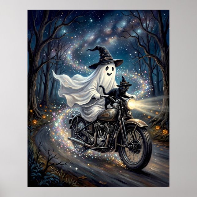 Póster Fantasma en motocicleta (Frente)