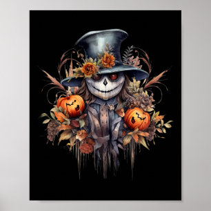 Póster Fantasma espeluznante de Halloween