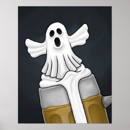 Póster Fantasma espeluznante de Halloween