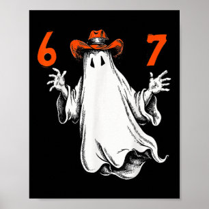 Póster Fantasma Espeluznante Número 67 Halloween Embrujad