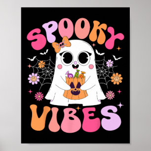 Póster Fantasma Fantasma Fantasma Retro Groovy Halloween