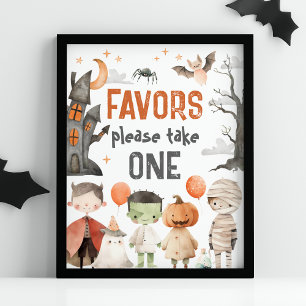 Póster Fantasma fiesta de cumpleaños de Halloween favorec