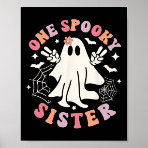 Póster Fantasma Hermana Fantasma Familia Retro Halloween