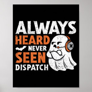 Póster Fantasma Lindo De Halloween Espeluznante Despacho