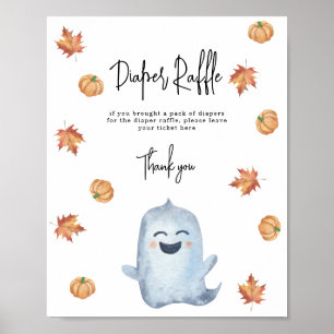 Póster Fantasma lindo - Juego de rifa de pañales