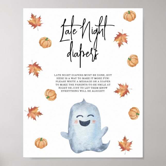 Póster Fantasma lindo - pañales de noche tardía (Frente)