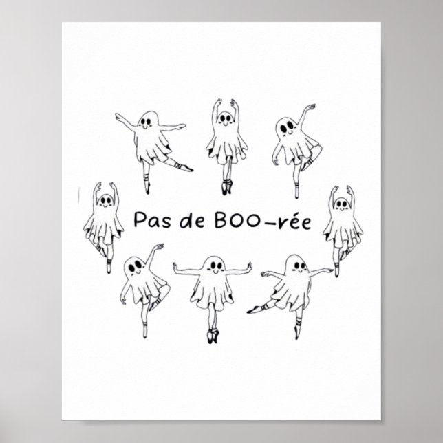 Póster Fantasma Pas De Boo-rée Bailarina De Ballet Spooky (Frente)