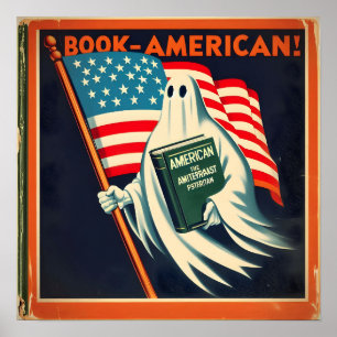 Póster Fantasma Patriótico: ¡Bómerica! Vibes retro