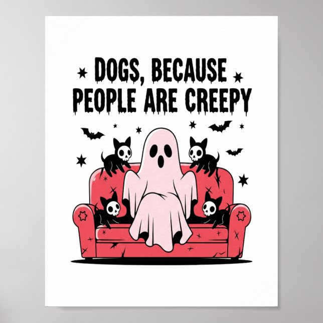 Póster Fantasma Perro Halloween Fantasma Fantasma Png 2 (Frente)