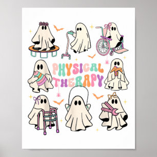 Póster Fantasma Terapia Física Halloween Terapista Físico