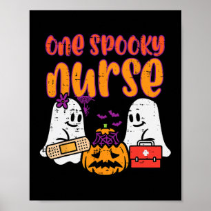Póster Fantasma Una Enfermera De Enfermería De Halloween