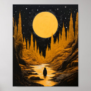 Póster Fantasmas De Halloween En El Bosque, Espectacular 