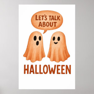 Póster Fantasmas discutiendo Halloween