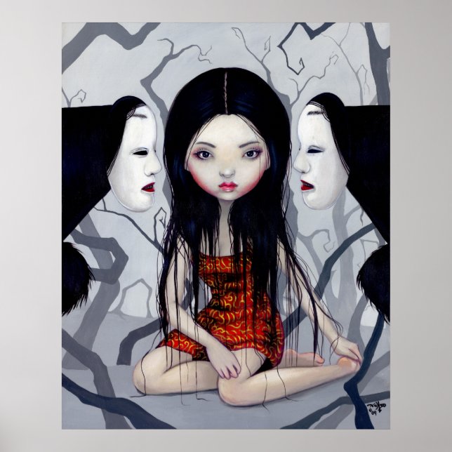 Póster Fantasmas góticos japoneses de horror (Frente)