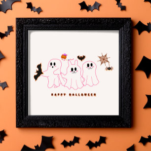 Póster Fantasmas Graciosos Posando Para Una Foto   POSTER