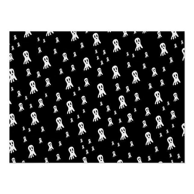 Póster Fantasmas oscuros de Halloween (Anverso)