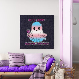 Póster Fantasmas queer, fantasma en colores transgénero d