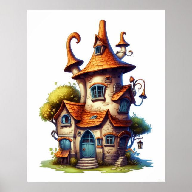 Póster Fantástica casa de campo de comercio (Frente)