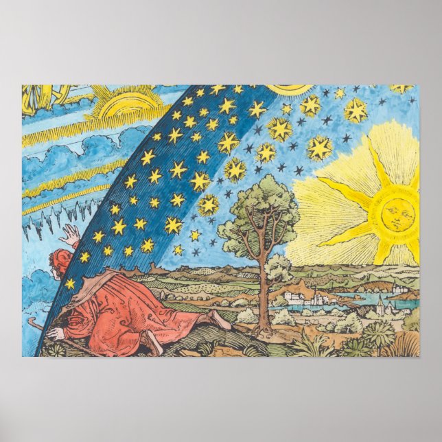 Póster Fantástica representación del sistema solar (Frente)