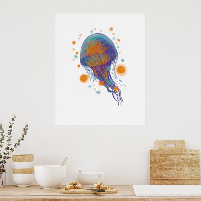 Póster fantástico animal oceánico (Cocina)
